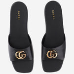 SANDALI SLIDER IN PELLE CON LOGO 870700 BKO001000 GUCCI 
