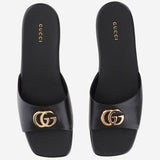 SANDALI SLIDER IN PELLE CON LOGO 870700 BKO001000 GUCCI 