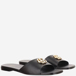 SANDALI SLIDER IN PELLE CON LOGO 870700 BKO001000 GUCCI 