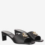 SANDALI SLIDER IN PELLE CON LOGO 871480 BKO001000 GUCCI 