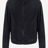 GIACCA BIKER IN COTONE CON WEB 872075 XDDHQ1000 GUCCI 