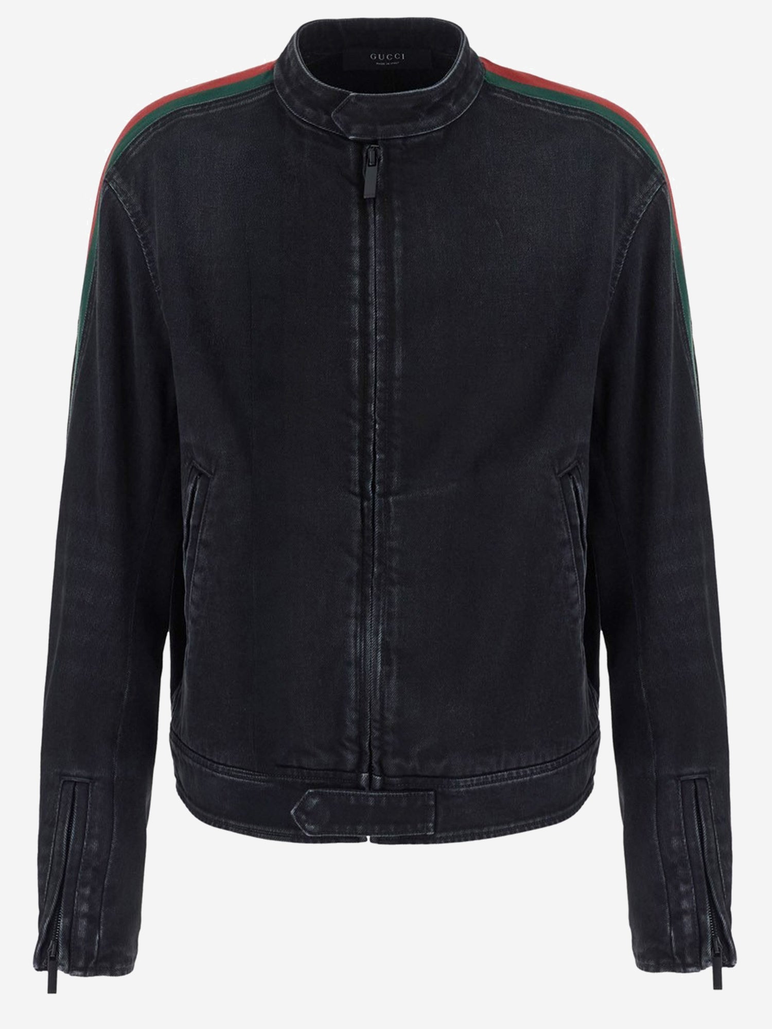 GIACCA BIKER IN COTONE CON WEB 872075 XDDHQ1000 GUCCI 