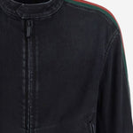 GIACCA BIKER IN COTONE CON WEB 872075 XDDHQ1000 GUCCI 