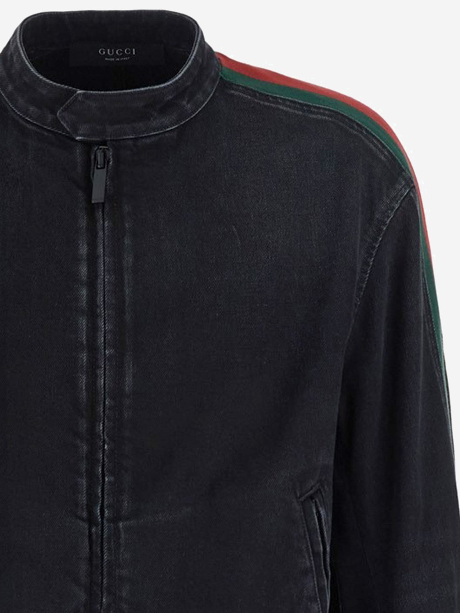GIACCA BIKER IN COTONE CON WEB 872075 XDDHQ1000 GUCCI 