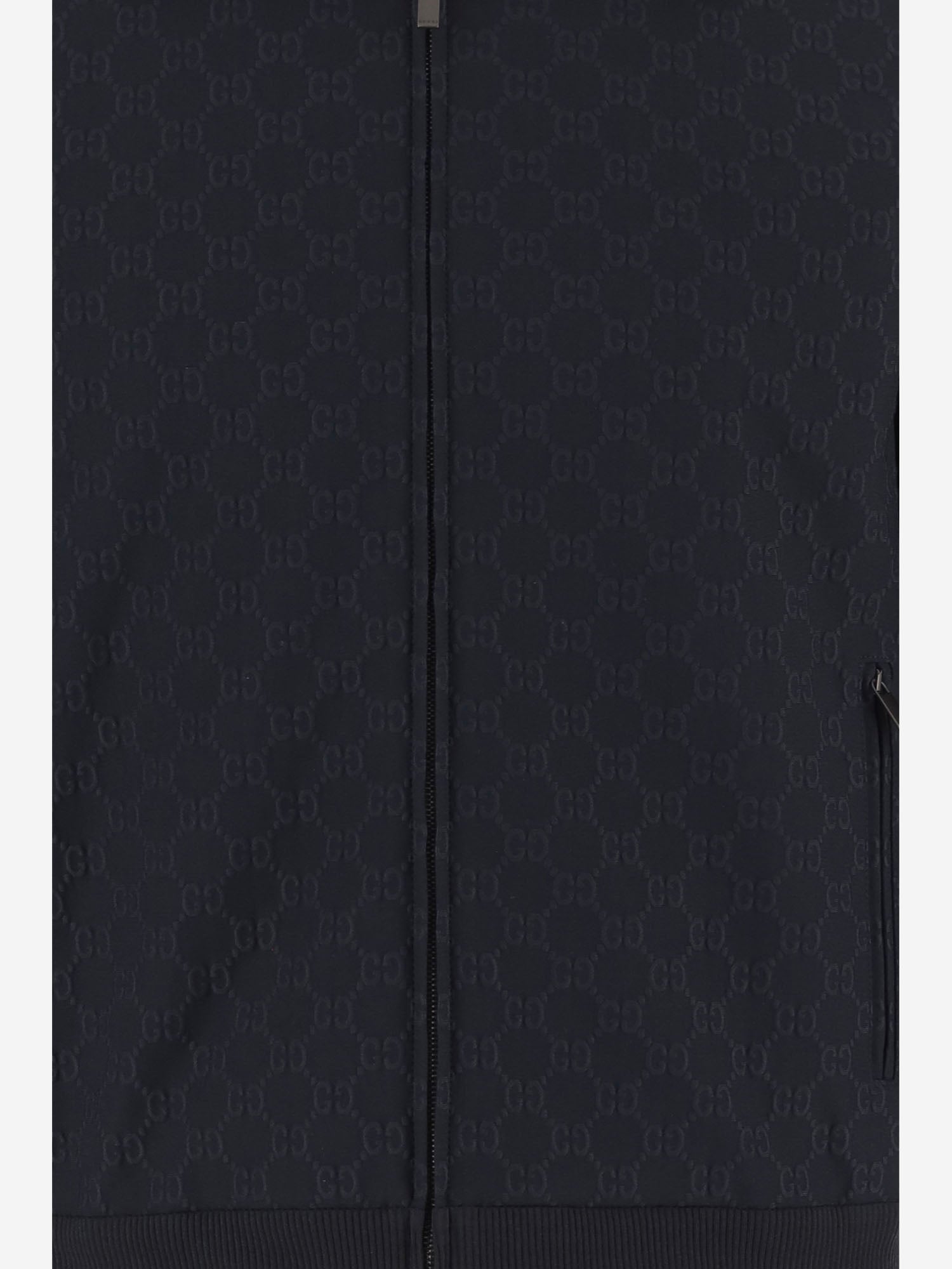 FELPA CON ZIP IN JERSEY GG JACQUARD 872398 XJHX34816 GUCCI 