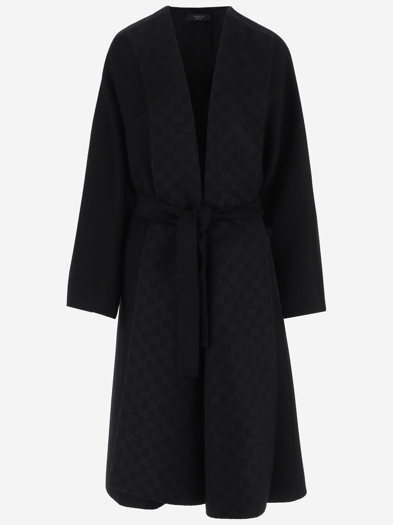 Cappotto lungo in seta e lana 873795 ZAVMN1000 GUCCI 