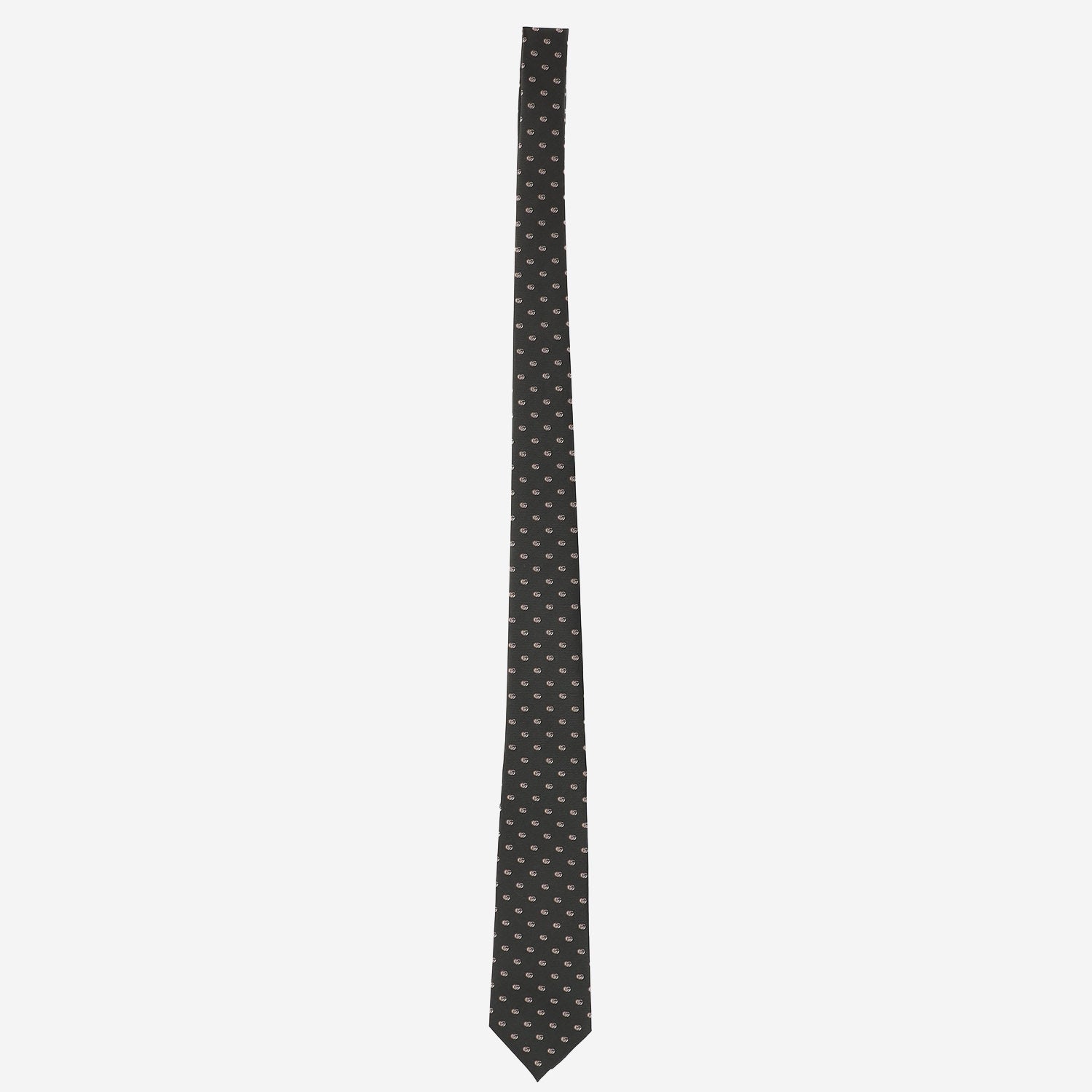 CRAVATTA IN JACQUARD DI SETA CON DOPPIA G 874112 4E0093175 GUCCI 