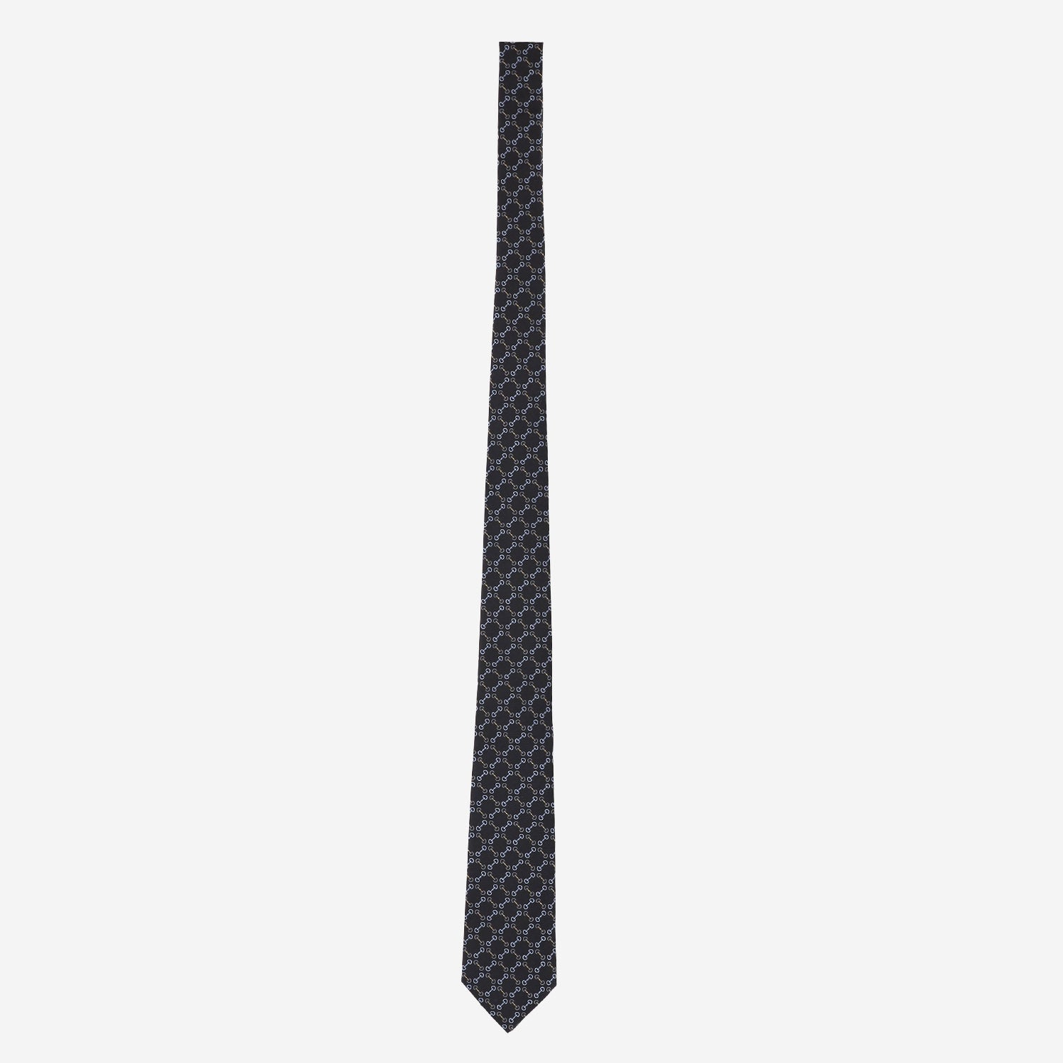 CRAVATTA IN SETA JACQUARD CON MORSETTO 874119 4E0091069 GUCCI 