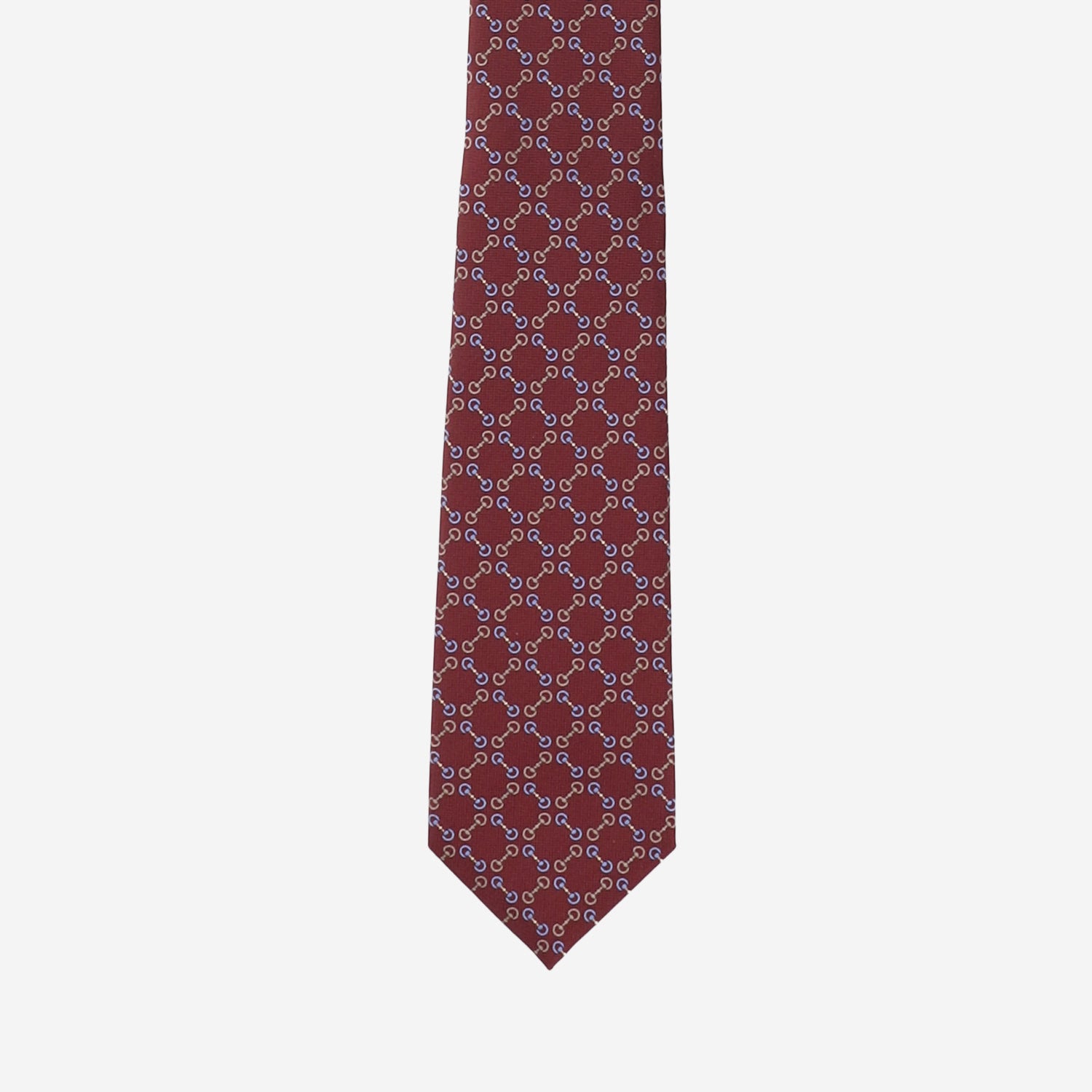 CRAVATTA IN SETA JACQUARD CON MORSETTO 874119 4E0096569 GUCCI 