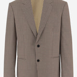 GIACCA MONOPETTO IN LANA A QUADRETTI 874604 ZAU809549 GUCCI 