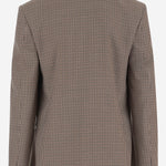 GIACCA MONOPETTO IN LANA A QUADRETTI 874604 ZAU809549 GUCCI 