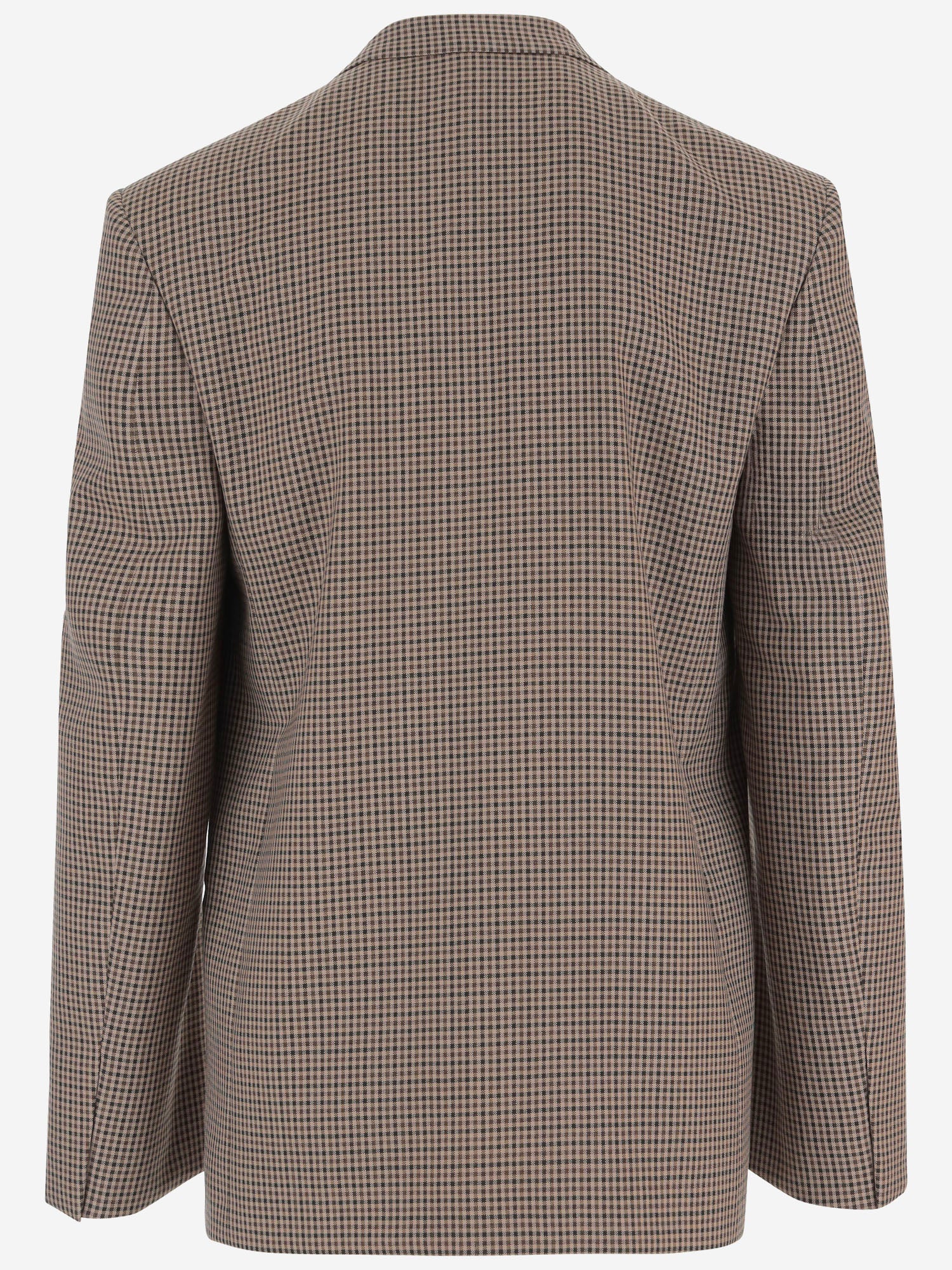 GIACCA MONOPETTO IN LANA A QUADRETTI 874604 ZAU809549 GUCCI 