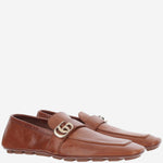 MOCASSINI IN PELLE CON LOGO 874811 AAGSG7608 GUCCI 