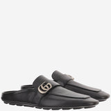SLIPPER IN PELLE CON LOGO 874812 AAGSG1000 GUCCI 