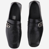 MOCASSINI IN PELLE CON LOGO 874862 AAGSG1000 GUCCI 