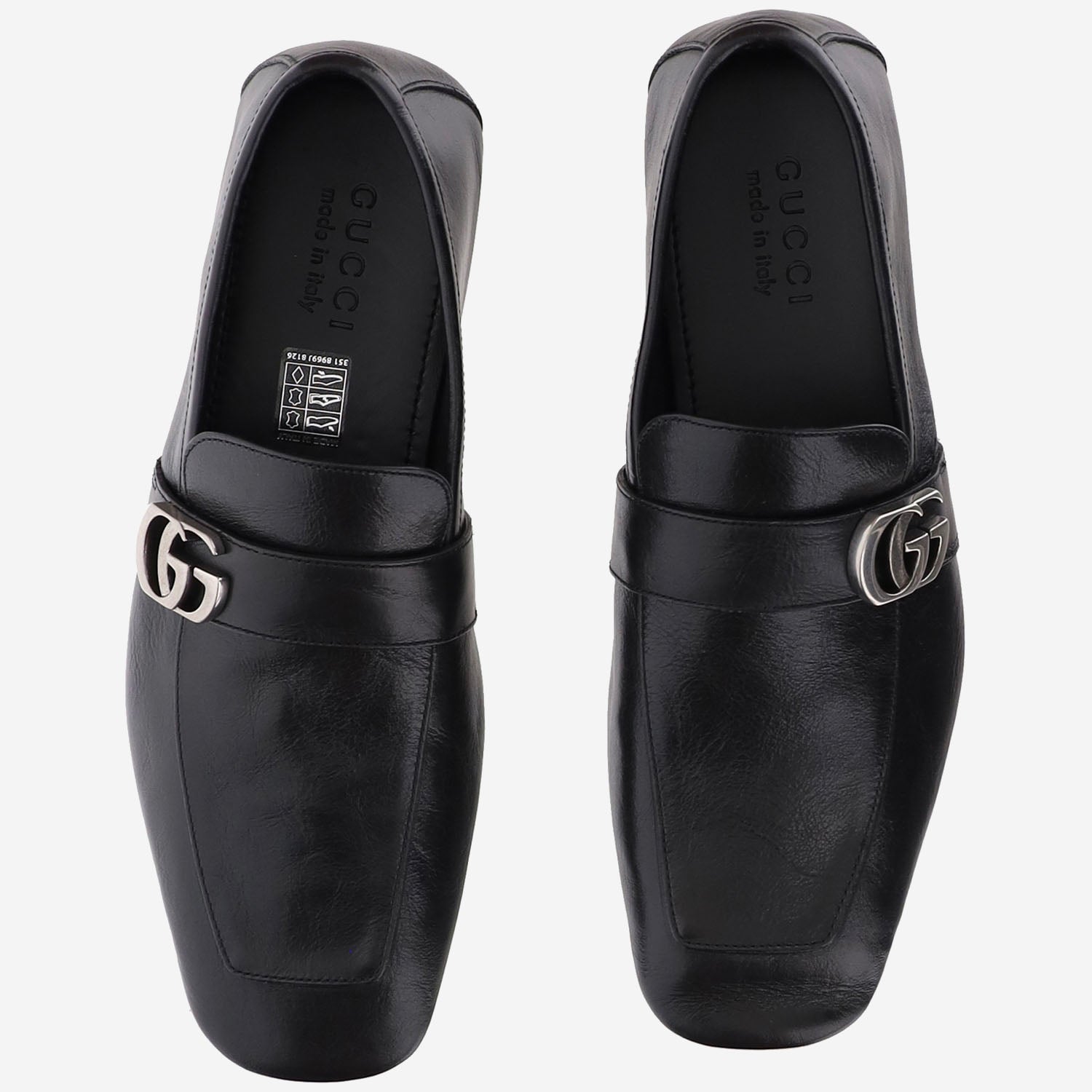 MOCASSINI IN PELLE CON LOGO 874862 AAGSG1000 GUCCI 