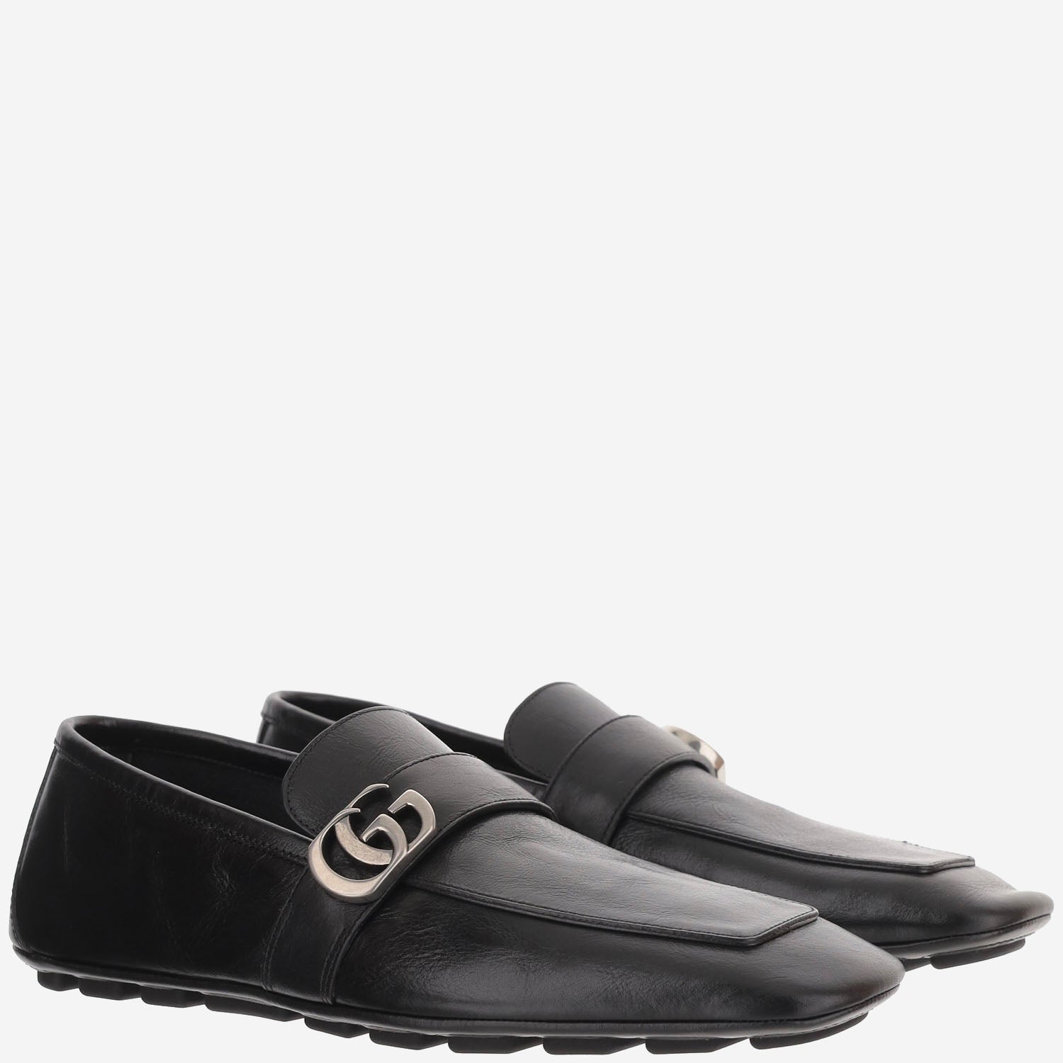 MOCASSINI IN PELLE CON LOGO 874862 AAGSG1000 GUCCI 