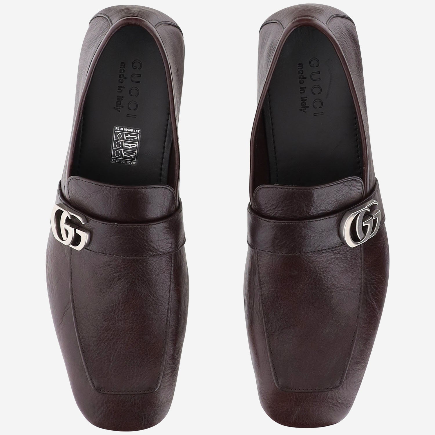 MOCASSINI IN PELLE CON LOGO 874862 AAGSG2117 GUCCI 