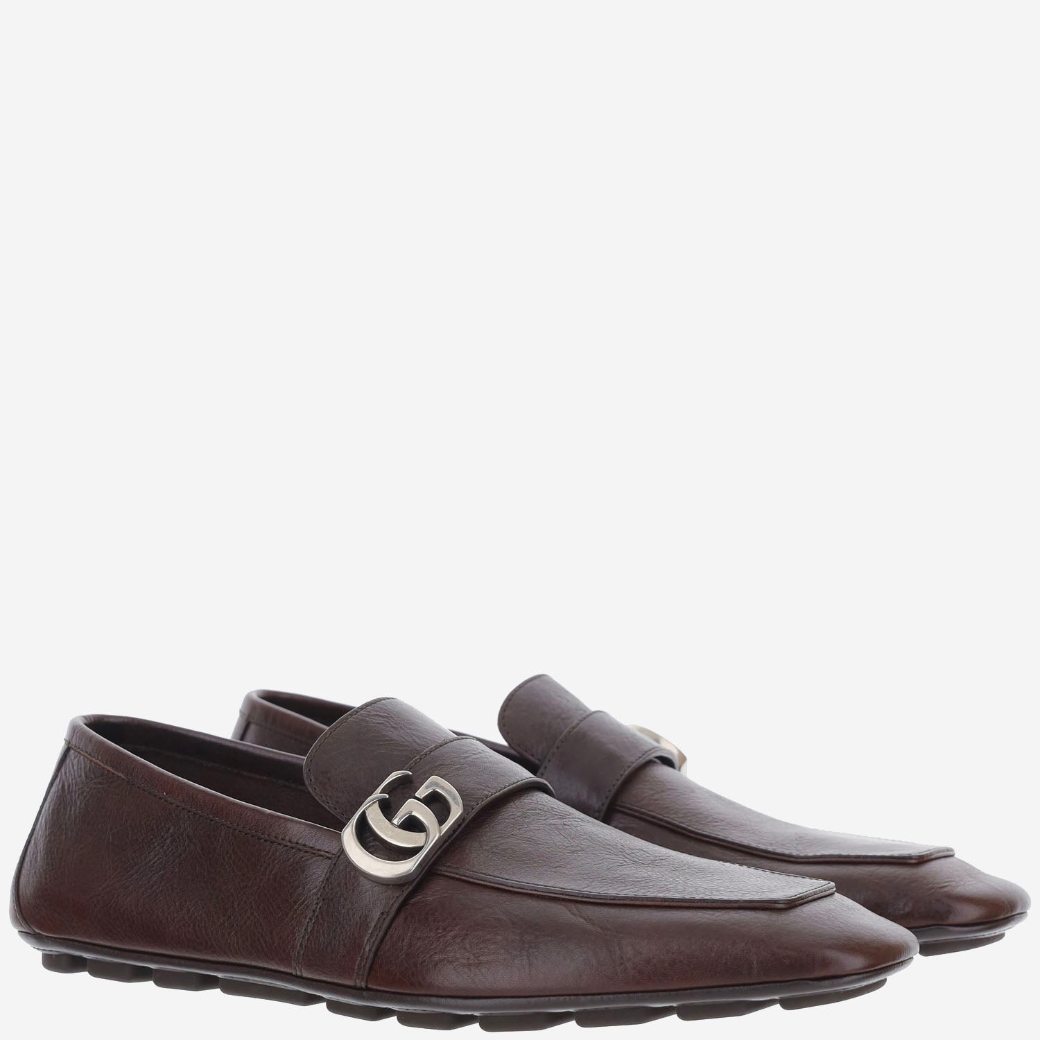 MOCASSINI IN PELLE CON LOGO 874862 AAGSG2117 GUCCI 