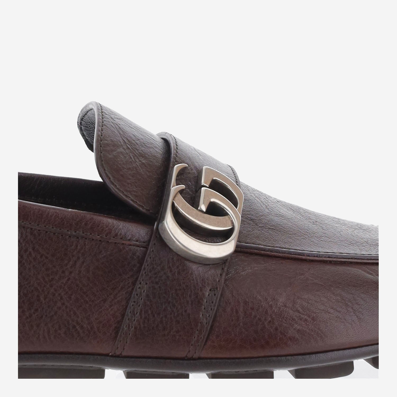 MOCASSINI IN PELLE CON LOGO 874862 AAGSG2117 GUCCI 