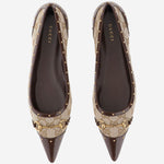 BALLERINE SAVOY IN TESSUTO GG E PELLE 875050 FAF7F9649 GUCCI 