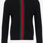 MAGLIA IN CASHMERE CON WEB 875161 XKFPA1060 GUCCI 