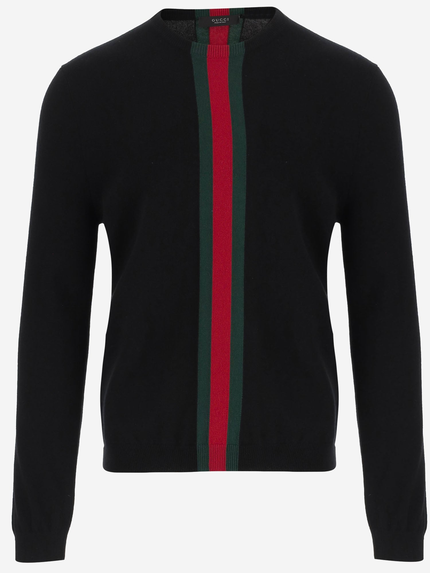 MAGLIA IN CASHMERE CON WEB 875161 XKFPA1060 GUCCI 