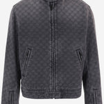 GIACCA CON ZIP IN DENIM DI COTONE GG JACQUARD 875566 XDDGU1401 GUCCI 