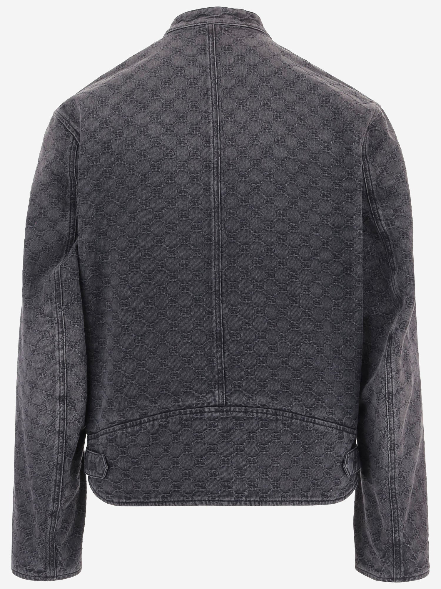 GIACCA CON ZIP IN DENIM DI COTONE GG JACQUARD 875566 XDDGU1401 GUCCI 
