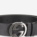 CINTURA REVERSIBILE CON FIBBIA INCROCIO GG 876356 AAGRL1000 GUCCI 