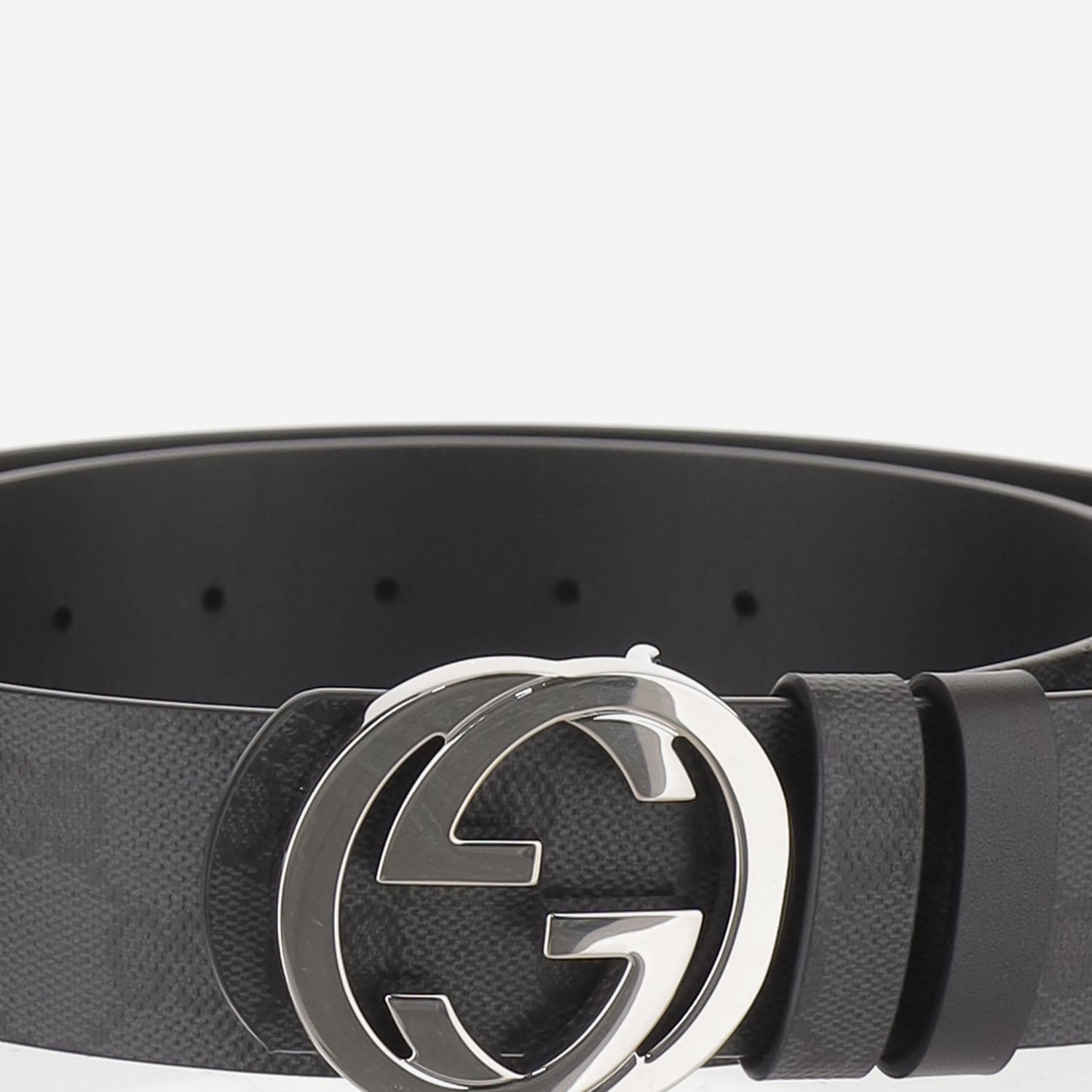 CINTURA REVERSIBILE CON FIBBIA INCROCIO GG 876356 AAGRL1000 GUCCI 