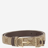 CINTURA REVERSIBILE CON FIBBIA MORSETTO<BR/><BR/><BR/> A001V4 FAF7J9651 GUCCI 