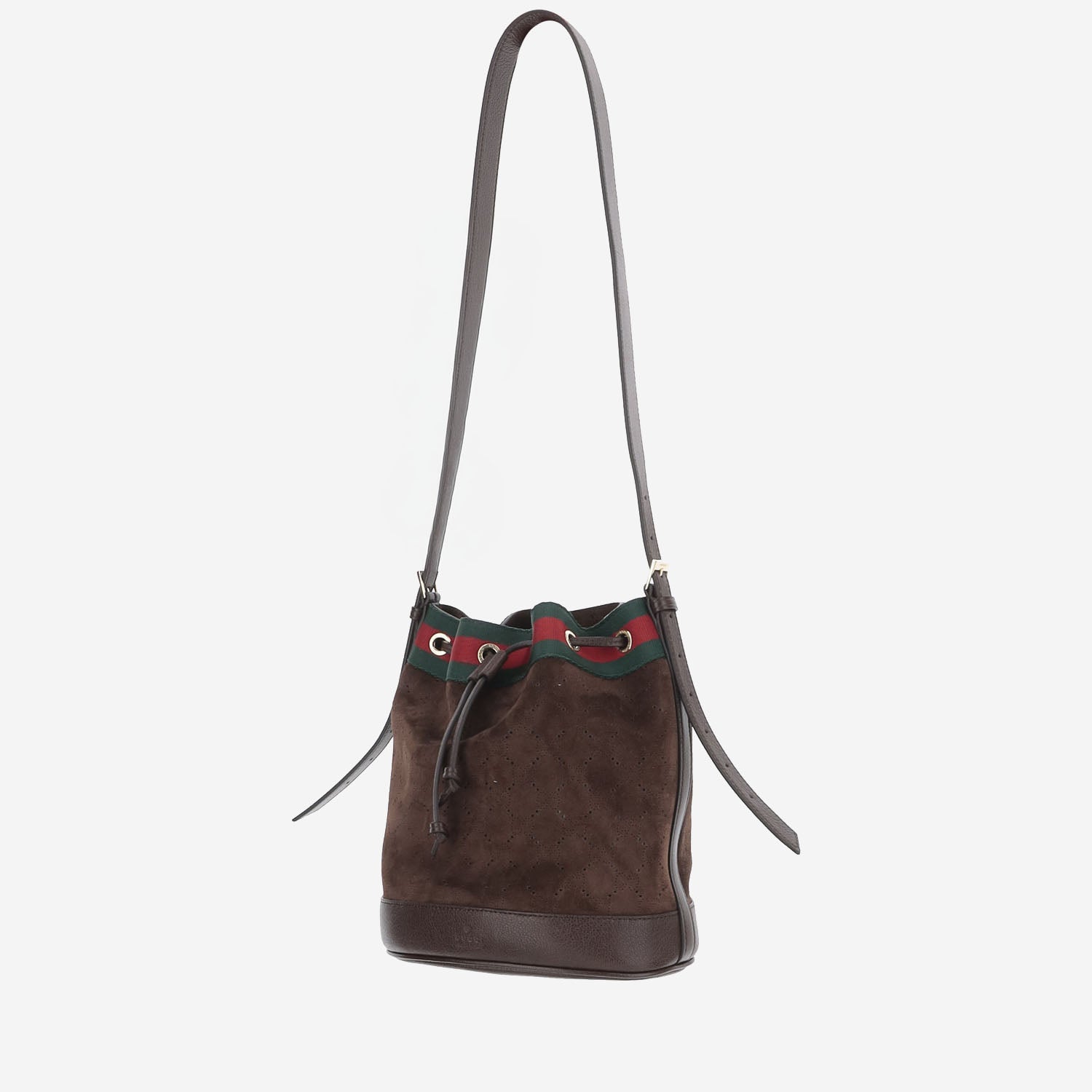 BORSA A SECCHIELLO IN PELLE SCAMOSCIATA A002GW AAHBL2147 GUCCI 