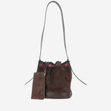 BORSA A SECCHIELLO IN PELLE SCAMOSCIATA A002GW AAHBL2147 GUCCI 