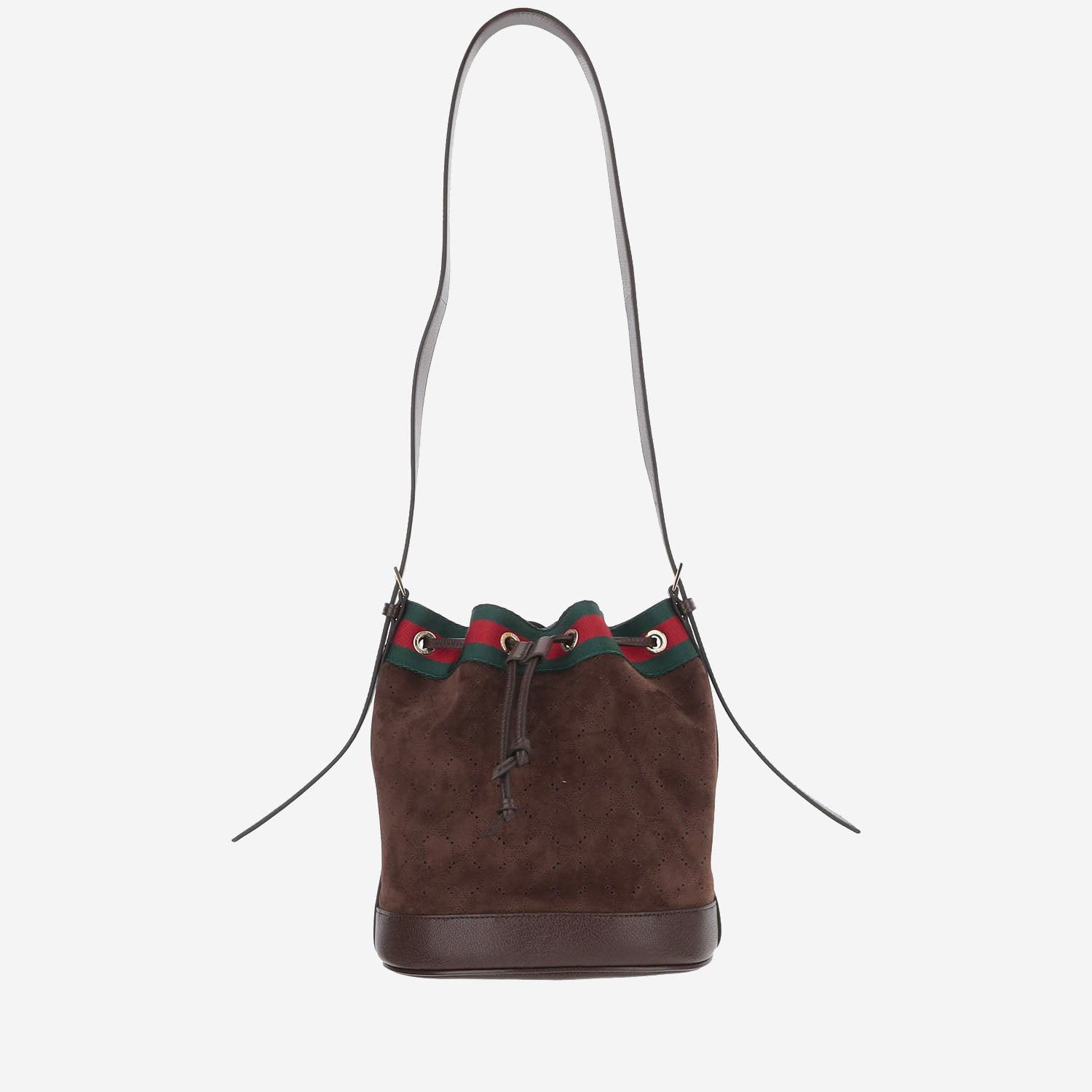 BORSA A SECCHIELLO IN PELLE SCAMOSCIATA A002GW AAHBL2147 GUCCI 