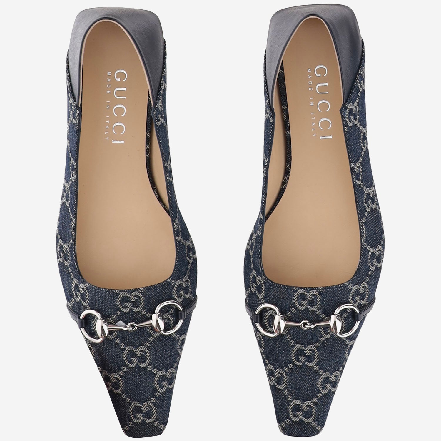 BALLERINE VITTORIA IN DENIM DI COTONE GG A0034P FAF954741 GUCCI 