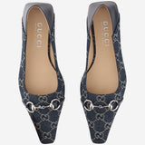 BALLERINE VITTORIA IN DENIM DI COTONE GG A0034P FAF954741 GUCCI 
