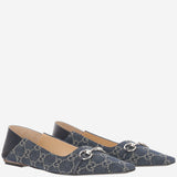 BALLERINE VITTORIA IN DENIM DI COTONE GG A0034P FAF954741 GUCCI 