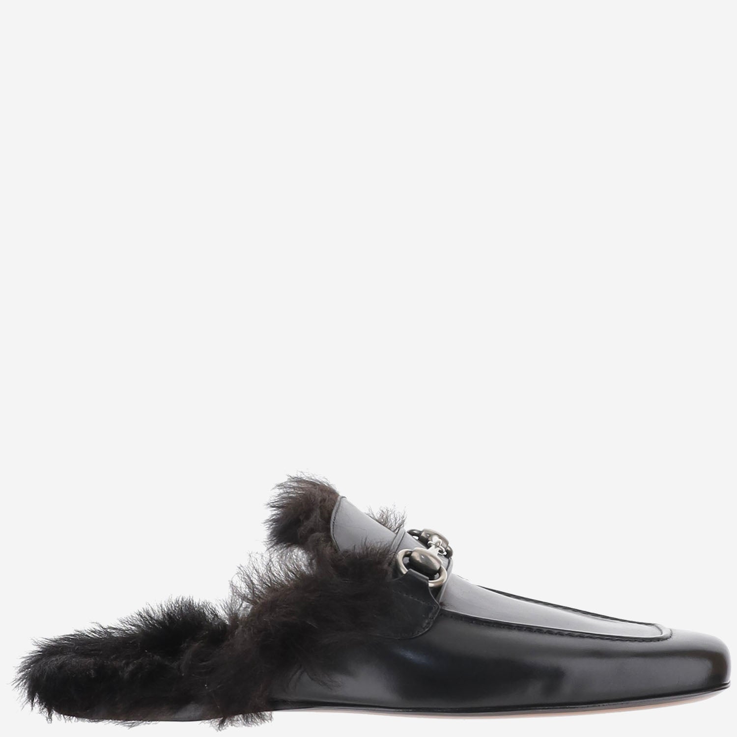 SLIPPER IN PELLE CON MORSETTO A005GQ AAG9B1000 GUCCI 