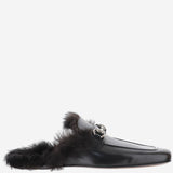 SLIPPER IN PELLE CON MORSETTO A005GQ AAG9B1000 GUCCI 