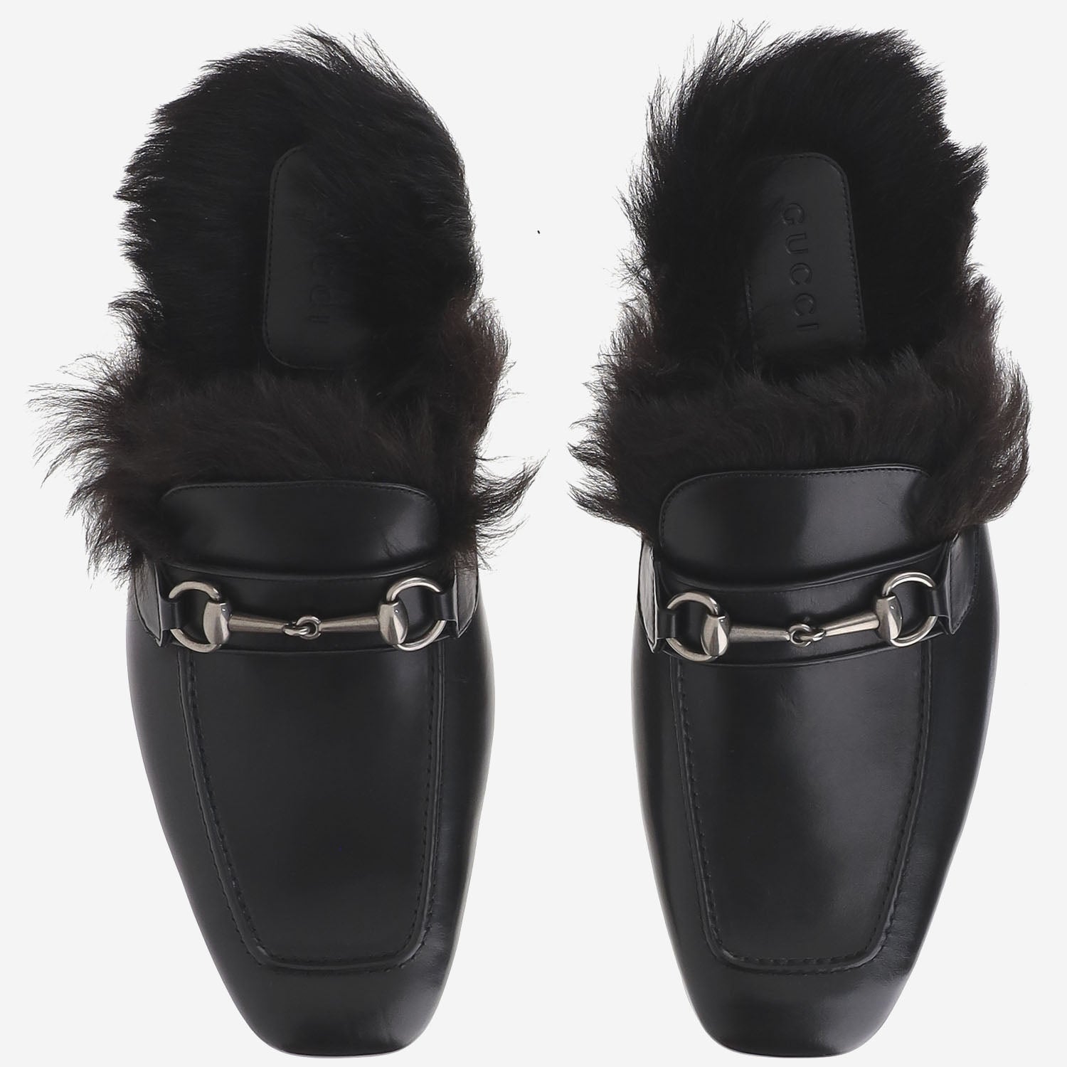 SLIPPER IN PELLE CON MORSETTO A005GQ AAG9B1000 GUCCI 