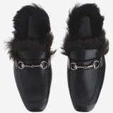 SLIPPER IN PELLE CON MORSETTO A005GQ AAG9B1000 GUCCI 