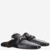 SLIPPER IN PELLE CON MORSETTO A005GQ AAG9B1000 GUCCI 