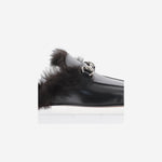 SLIPPER IN PELLE CON MORSETTO A005GQ AAG9B1000 GUCCI 