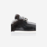 SLIPPER IN PELLE CON MORSETTO A005GQ AAG9B1000 GUCCI 