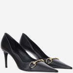 Décolleté in pelle con morsetto A0068H 0IC001000 GUCCI 