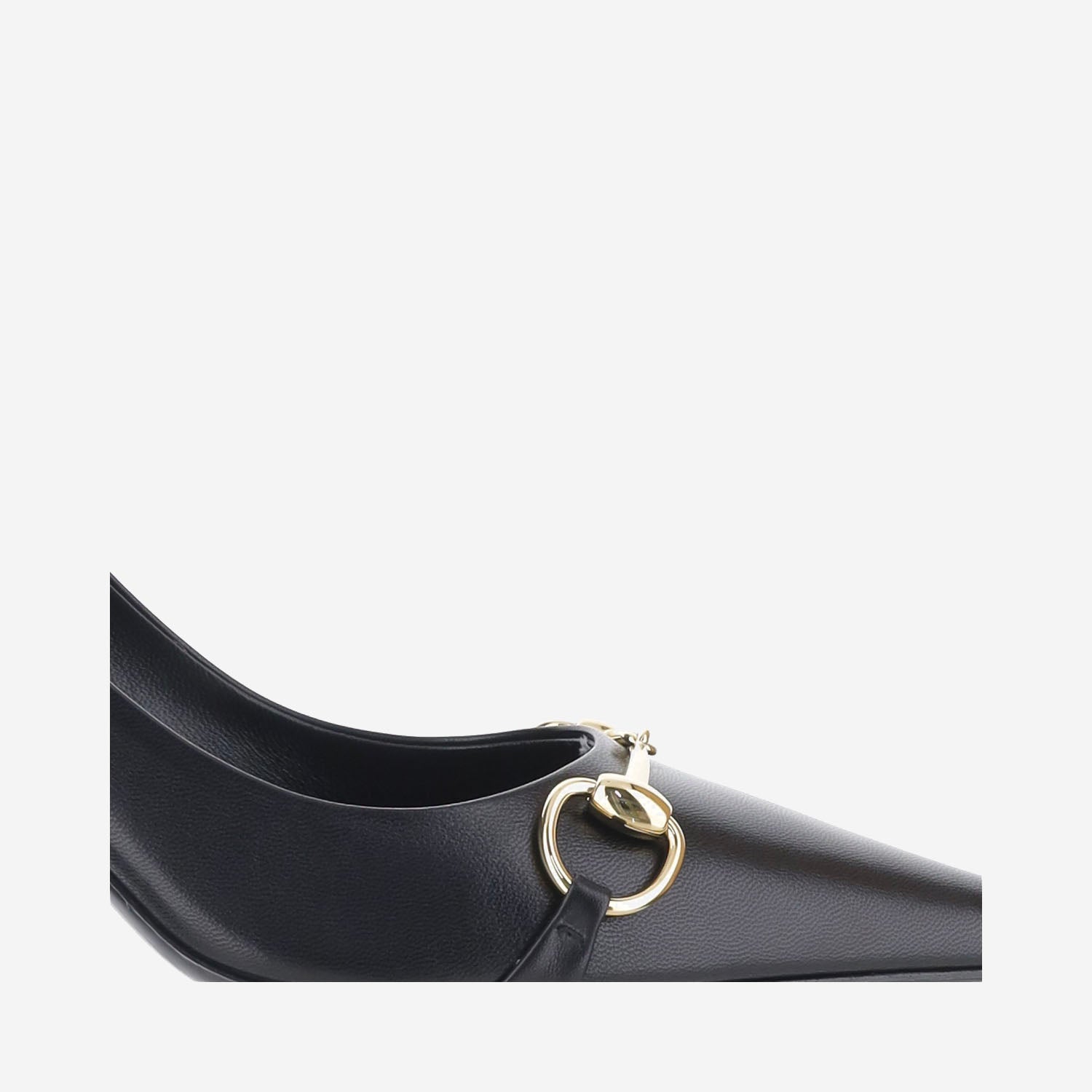 Décolleté in pelle con morsetto A0068H 0IC001000 GUCCI 