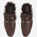 SLIPPER IN PELLE CON MORSETTO A006AZ AAG9G2503 GUCCI 