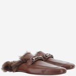 SLIPPER IN PELLE CON MORSETTO A006AZ AAG9G2503 GUCCI 