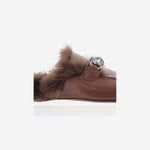 SLIPPER IN PELLE CON MORSETTO A006AZ AAG9G2503 GUCCI 